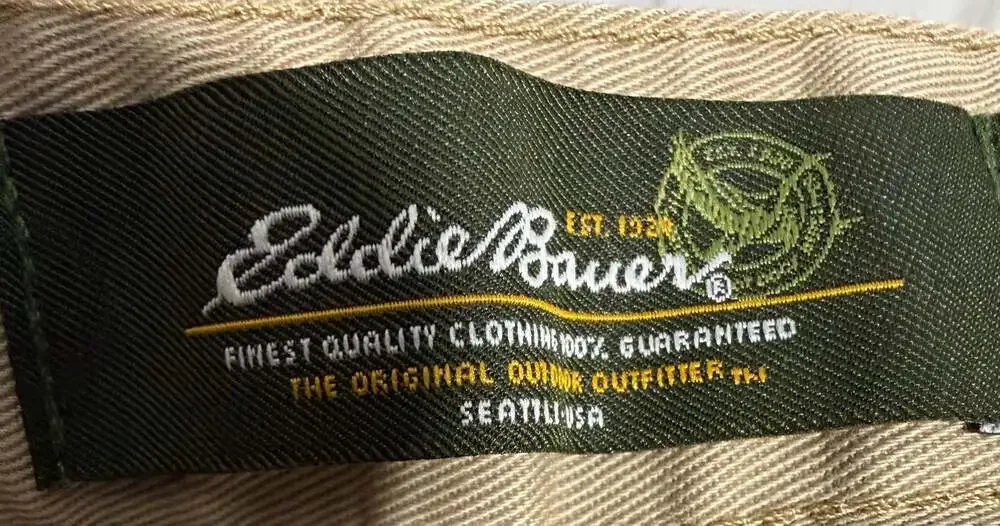 3x Eddie Bauer Men's Classic Fit Khaki Chino Pants Flat Front Cotton 44x36 Tall